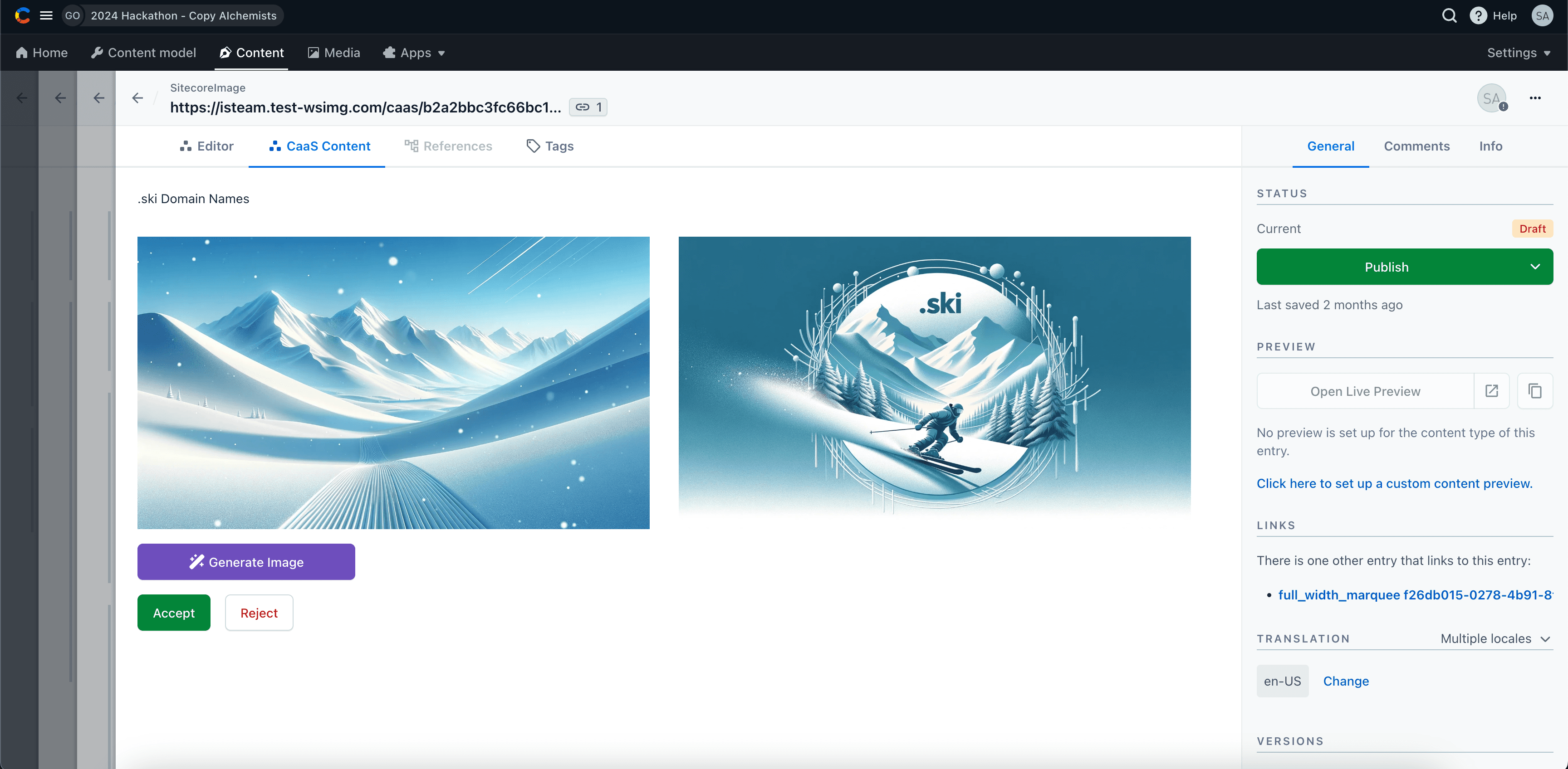 regenerate marquee image